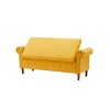Nicbex 63" Storage Bench Multifunctional Linen Upholstered Storage Bench with Armrests for Entryway Bedroom, Yellow - 4 of 4