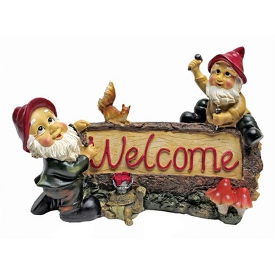 Design Toscano Greetings From The Garden Gnomes Welcome Statue - Multicolored