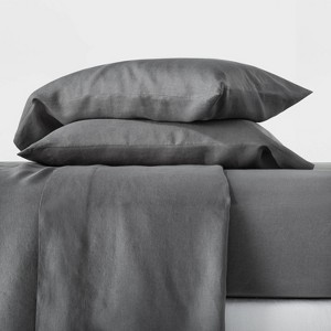 100% Washed Hemp Solid Sheet Set - Casaluna™ - 1 of 4