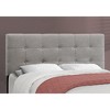 Monarch Specialties Bed Queen Size Platform Bedroom Frame Upholstered Linen Look Wood Legs Grey Transitional - 3 of 4