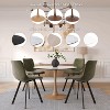 LeisureMod Bristol 35'' Modern Round Dining Table – Durable MDF Top and Wood-Transfer Natural Steel Base for Kitchen, Dining Room, or Cafes - 4 of 4