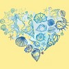 Men's Design By Humans Sea. Heart of the shells. By Katyau T-Shirt - 2 of 3