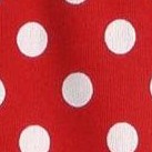 red w- white polka dot