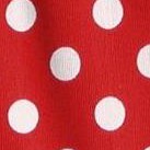 red w- white polka dot