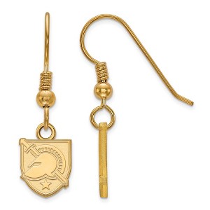 Black Bow Jewelry 14k Yellow Gold Plated Sterling Silver U.S. Military Academy Black Knights NCAA Dangle Earrings - 1 of 3