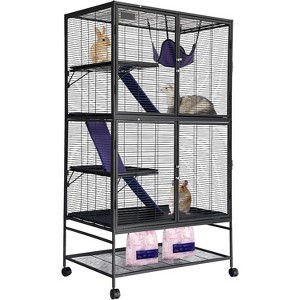 Metal Small Animal Cage,34 ''H Multi-Level Ferret Cage for Small Animals - Large Hamster Cage with Ramp, Extra Storage Stand - 1 of 4