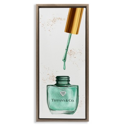Stupell Industries Cyan Makeup Nail Polish Brush, 15" x 31"