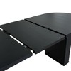 Gulches Furniture Rectangular Extendable Dining Table, 160-200cm Aged Wood & Black, Particle Board, Seats 6-10 for Large Spaces - 3 of 4