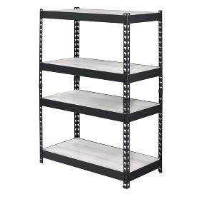 TiramisuBest Industrial 5-Shelf Bookcase - 53" Tall Floor Standing Open Bookshelf for Home Office, Living Room, and Bedroom Storage, Brown - 1 of 4