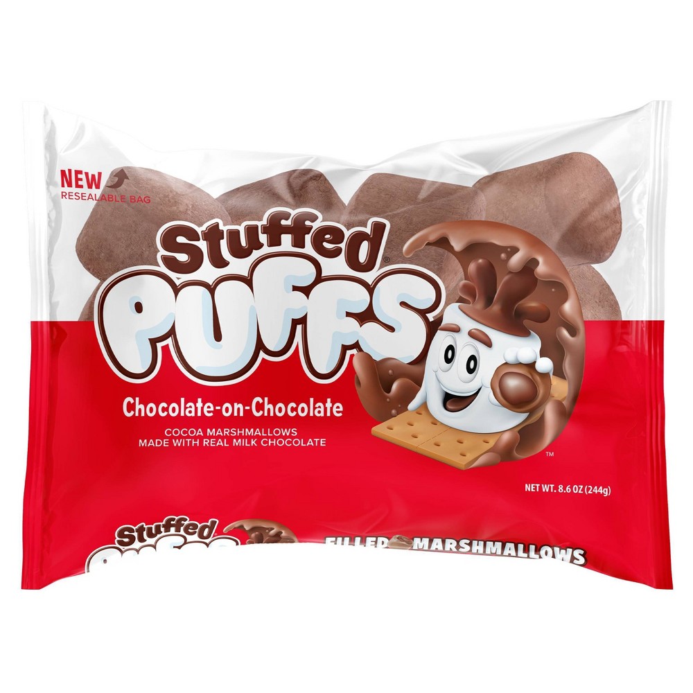 Stuffed Puffs Chocolate Filled Chocolate Marshmallows, 8.6 oz Bag (((BBD: 5/2022 )))