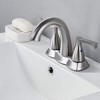 Dual-Knob Bathroom Faucet: 4" Centerset, Satin Nickel, Pop-Up Drain - 2 of 4