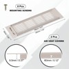 Unique Bargains Aluminum Alloy Cabinet Wardrobe Shoe Closet Rectangle Louvered Ventilation Grilles 2 Pcs - 2 of 4