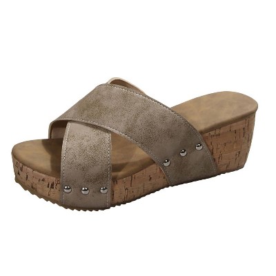 Women's Wo's Open Toe Wedge Sandals - Trendsi