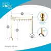 BIRDROCK HOME 8 Hook Deluxe Christmas Stocking Holder Stand - Heavy Duty Freestanding Rack with Removable Stocking Hooks - Gold (Gold) - 2 of 4
