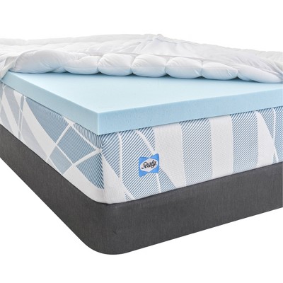 Sealy Twin Gel Memory Foam Mattress Topper with Quilted Cooling Cover