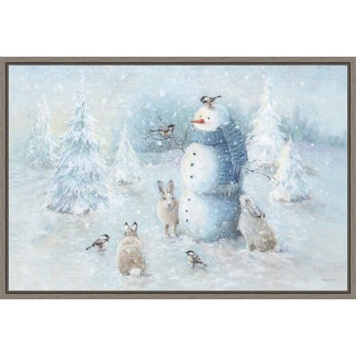 Amanti Art Let it Snow 01 by Lisa Audit Canvas Wall Art Print Framed 33 x 23-in.