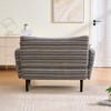 KTMBDW Modern Small Loveseat Sofa Couch for Living Room, 47.6" W with Armrest Pillows and Storage Pockets for Small Space, Apartment, Bedroom, Office - 3 of 4