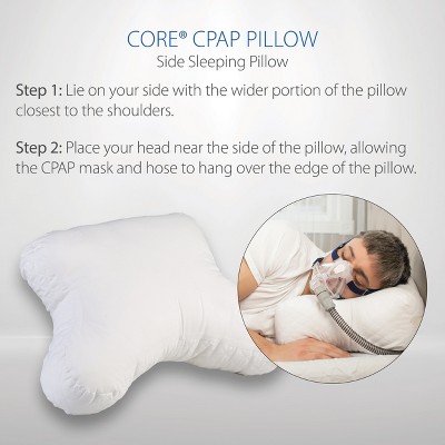 White Contoured CPAP Pillow with Latex Foam