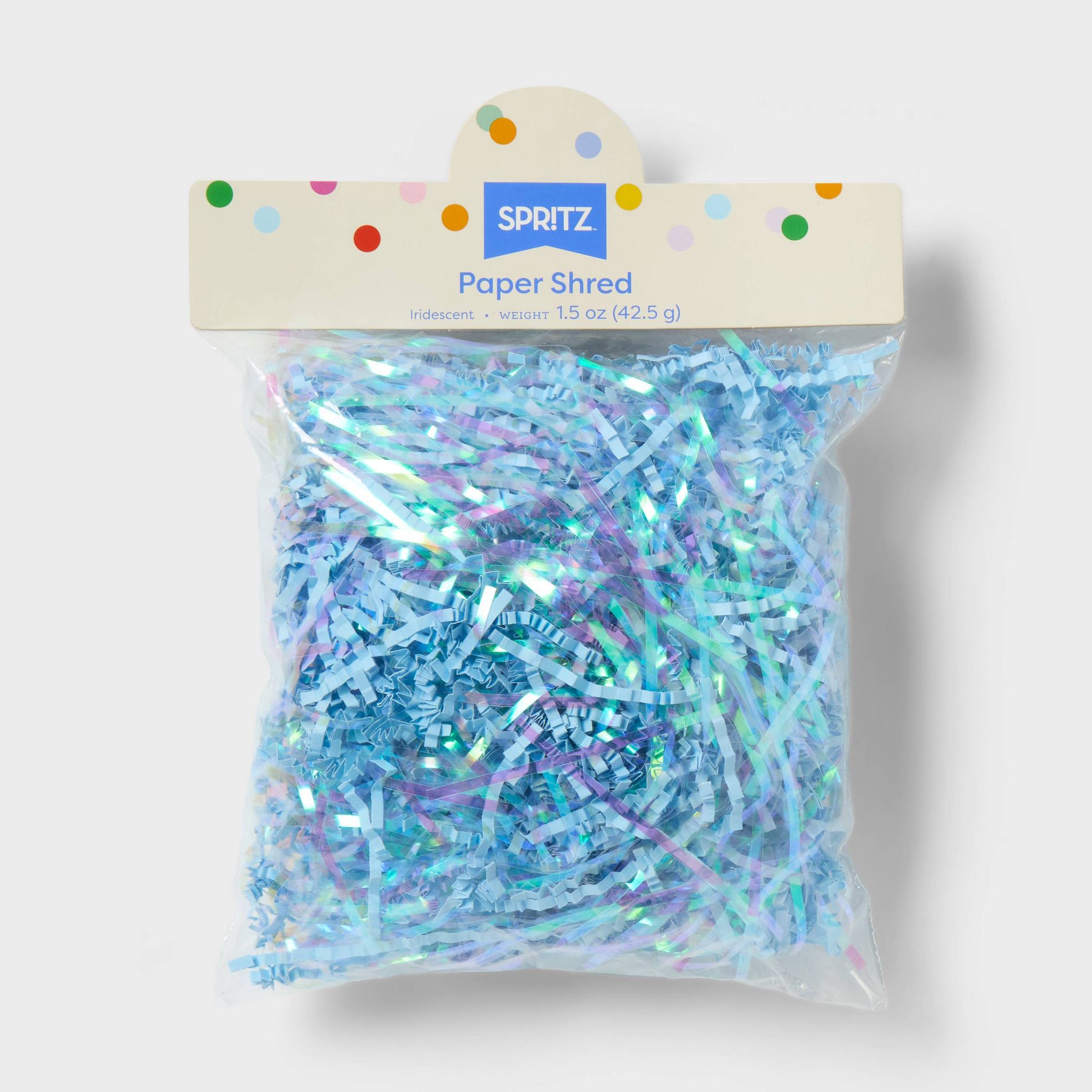 1.5oz Iridescent Paper Shred Filler Blue - Spritz™