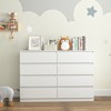 CIPACHO Modern White 6-Drawer Dresser - Roomy Double Dresser for Home - 4 of 4
