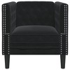 vidaXL Chesterfield Sofa Chair Black Velvet - 4 of 4