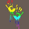 Adult Design By Humans Flag Rainbow Pride Hands By Avocato Racerback Tank Top - 2 of 2