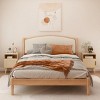 Accent Nightstand Modern with Rattan Door and Open Shelf for Bedroom or Dorm 15.75" Wide - 3irtyhousy - 3 of 4