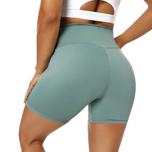Biker Shorts Women 6" Tummy Control Workout Shorts Women with Pockets High Waisted Yoga Running Gym Spandex Compression - 1 of 4