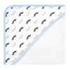 Hudson Baby Infant Boy Cotton Rich Hooded Towels, Blue Charcoal Elephant, One Size - 4 of 4