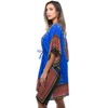 Riviera Sun Womens Short Caftan Dress with African Dashiki Print - 2 of 3