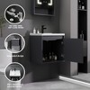 KTMBDW Floating Bathroom Vanity with Sink, Single Sink Wall Mounted Bathroom Vanity, White Ceramic Basin Top for Small Space - 4 of 4