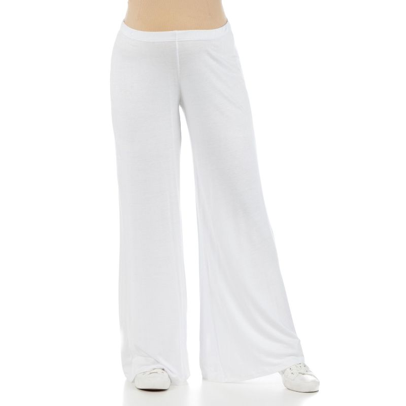 24seven Comfort Apparel Women's Maternity Comfortable Lounge Pants-White-1X, 1 of 5