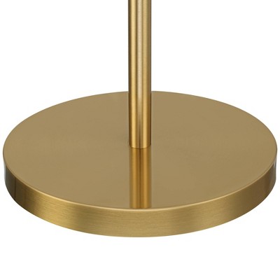 67" Brass and White Glass Globe Tree Floor Lamp