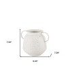 HomeRoots 7" White Speckle Metal Amphora Table Vase - 3 of 4