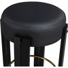 Meridian Furniture,Harrison Black Vegan Leather Counter Stool - 3 of 4
