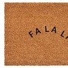 HomeRoots 24" X 36" Brown Christmas Fa La La Outdoor Coir Door Mat - 4 of 4