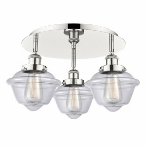 Oxford - 3 Light Flush Mount In Art Deco Style-8 Inches Tall and 18.25 Inches Wide - 1 of 1