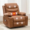 2 Cup Holders & Side Pockets, Compact Power Lift Recliner Chair with Massage & Heat - 3 of 4
