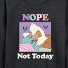 Women's - Disney Princess - Aurora Sleeping Beauty Nope Not Today Lightweight French Terry Wide Neck Long Sleeve Shirt - 2 of 4