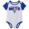 MLB New York Mets Infant Boys' 3pk White Bodysuit - 2 of 4