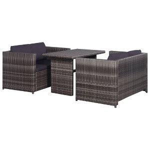 vidaXL Garden Dining Set Grey - 1 of 4
