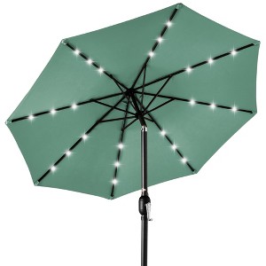 Best Choice Products 10ft Solar LED Lighted Patio Umbrella w/ Tilt Adjustment, UV-Resistant Fabric - 1 of 4