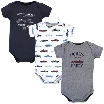 Image of Hudson Baby Infant Boy Cotton Bodysuits, Cars, 6-9 Months
