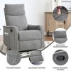 CENGHU Heat Massage Manual Recliner Chair with Rocker and Swivel, Fabric Recliner Chair for Adult, 360� Swivel Rocking Chair for Bedroom, Living Room - 4 of 4