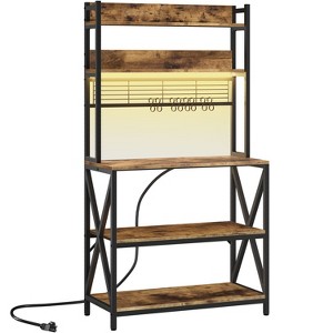 Yaheetech 5-Tier Kitchen Baker's Rack with Power Outletsa and LED Light for Kitchens, Living Rooms - 1 of 4