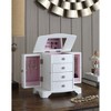 Stufurhome  Snow White Wood Jewelry Box with 3 Drawers and 2 doors - 3 of 4