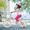 Gymax 14"/16"/18" Kids Bike Bicycle w/ Height Adjustable Handlebar & Seat Removable Basket Training Wheels for 3-5/4-7/4-8 Years Old Pink/Purple - 3 of 4