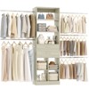 Besiost 8FT Closet Organizer with Wood Drawers and Cubbies, Adjustable Closet System with 5 Hanging Rods - 4 of 4