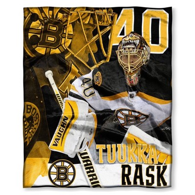 NHL Boston Bruins Tuuka Rask Silk Touch Throw Blanket