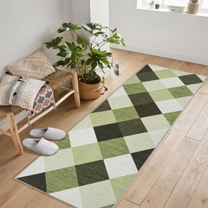 Washable Rugs for Living Room, Soft Vintage Distressed Low Pile Large Area Rugs for Living Room Bedroom Foldable Indoor Floor Carpet - 1 of 4